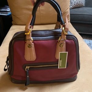 Oryany leather satchel with shoulder strap